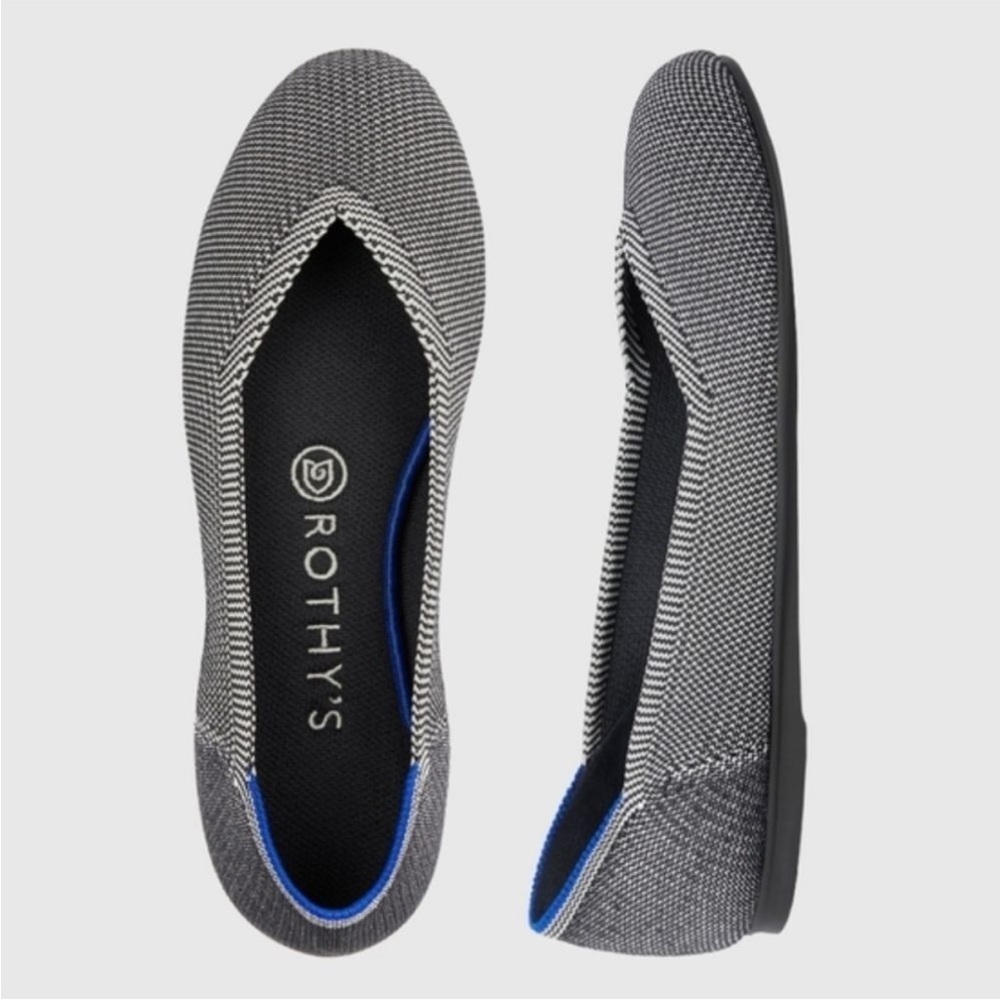 Rothy’s The Flat Cloud Grey Birdseye size 8